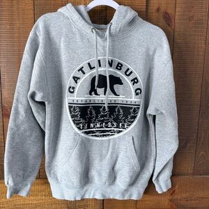 Gatlinburg Heather Gray Hoodie with Bear Graphic